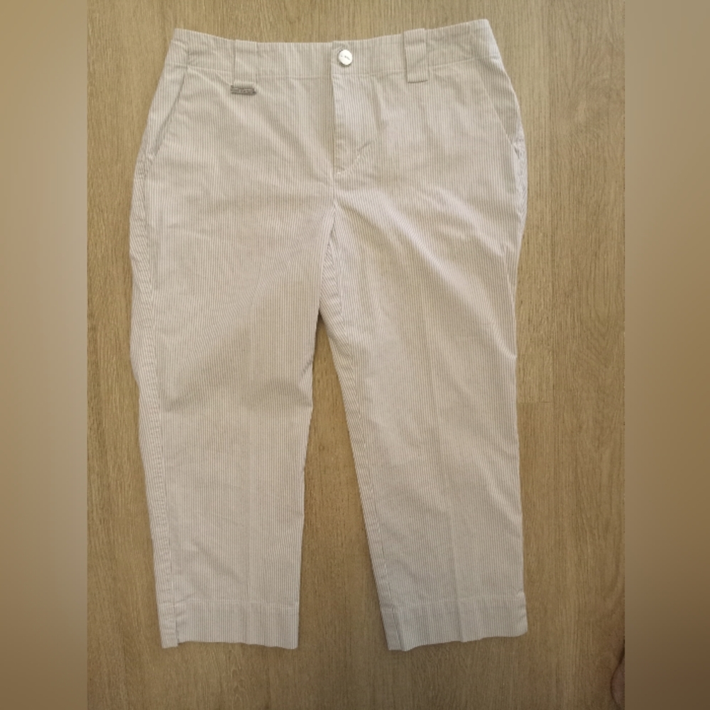 L-RL Ralph Lauren Cropped striped pants Size 2